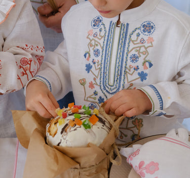 Вишиванка дитяча "Дерево життя", для хлопчика, біла